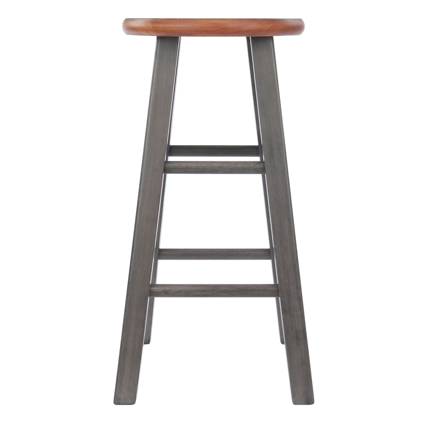 Ivy Counter Stool; Rustic Teak & Gray image 2