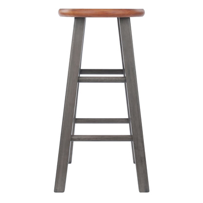 Ivy Counter Stool; Rustic Teak & Gray image 2