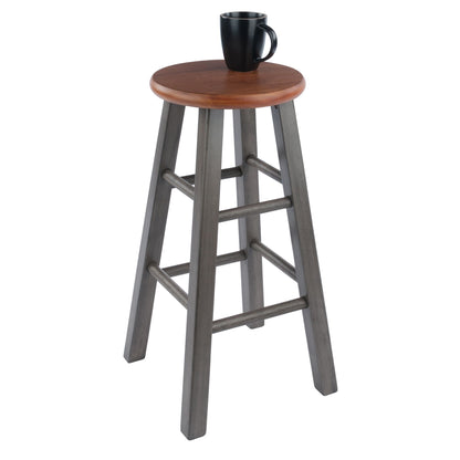 Ivy Counter Stool; Rustic Teak & Gray image 4