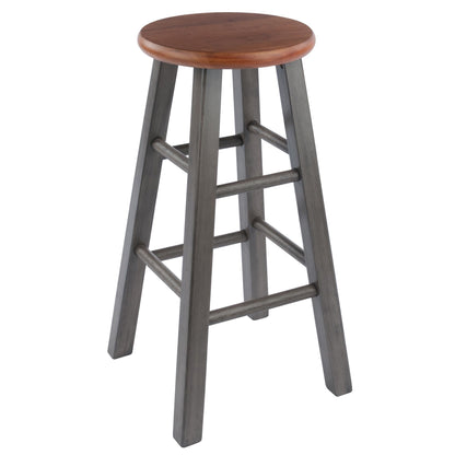 Ivy Counter Stool; Rustic Teak & Gray image 1