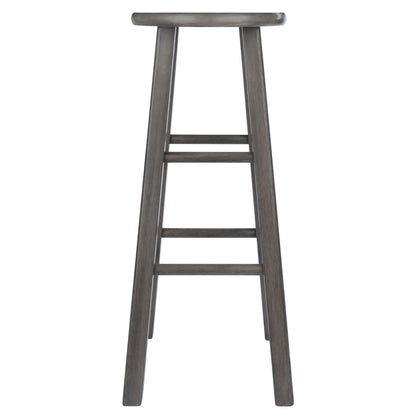 Ivy Square Leg Bar Stool; Rustic Oyster Gray image 5