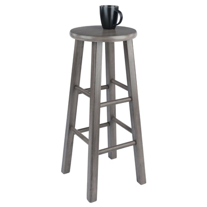 Ivy Square Leg Bar Stool; Rustic Oyster Gray image 3