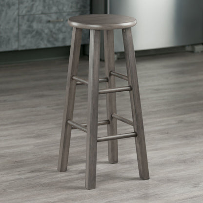 Ivy Square Leg Bar Stool; Rustic Oyster Gray image 2
