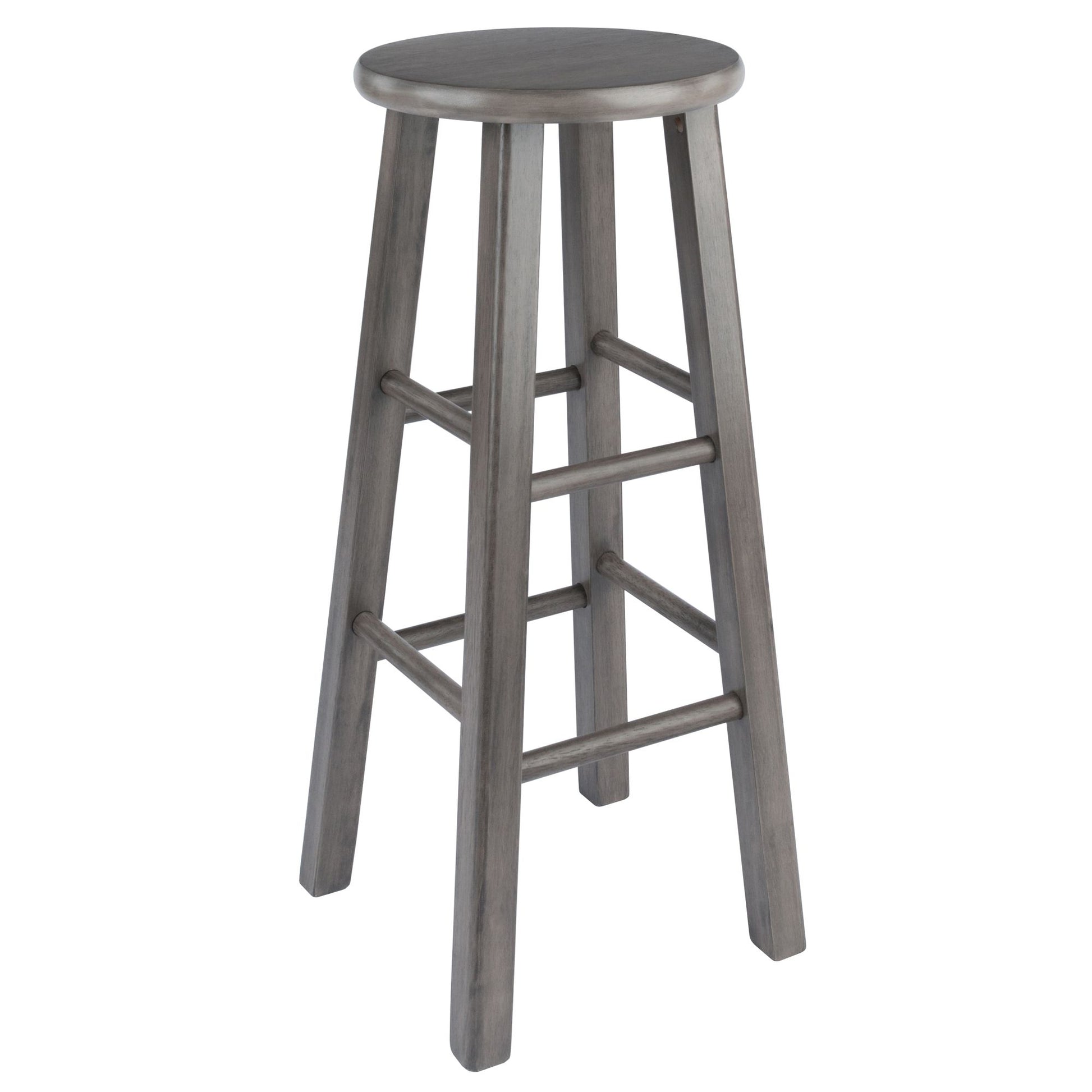 Ivy Square Leg Bar Stool; Rustic Oyster Gray image 1