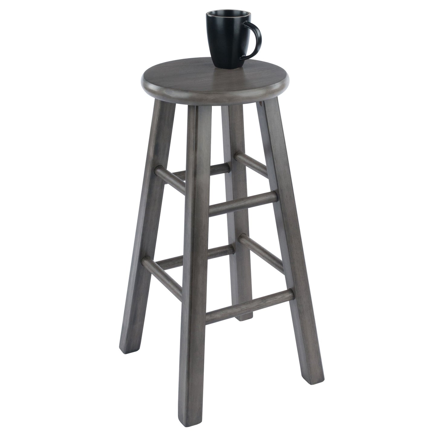 Ivy Square Leg Counter Stool; Rustic Oyster Gray image 3