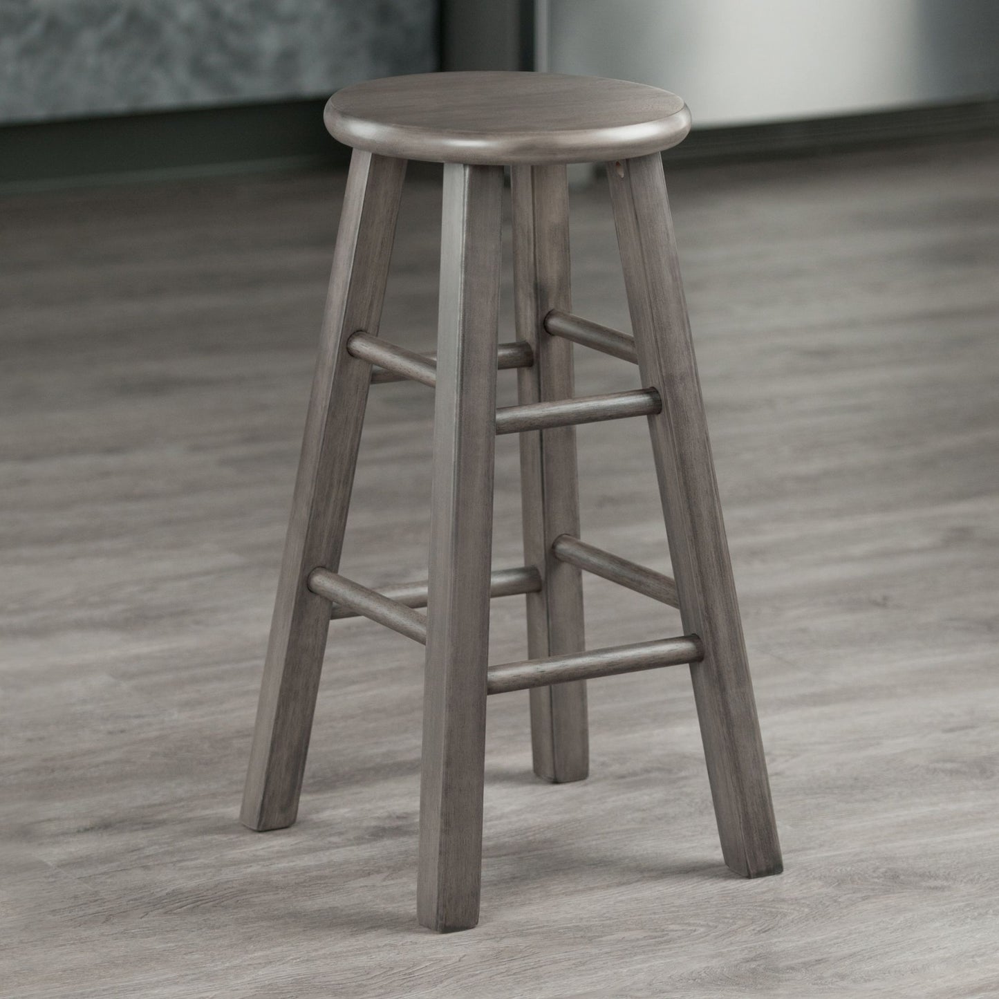 Ivy Square Leg Counter Stool; Rustic Oyster Gray image 2