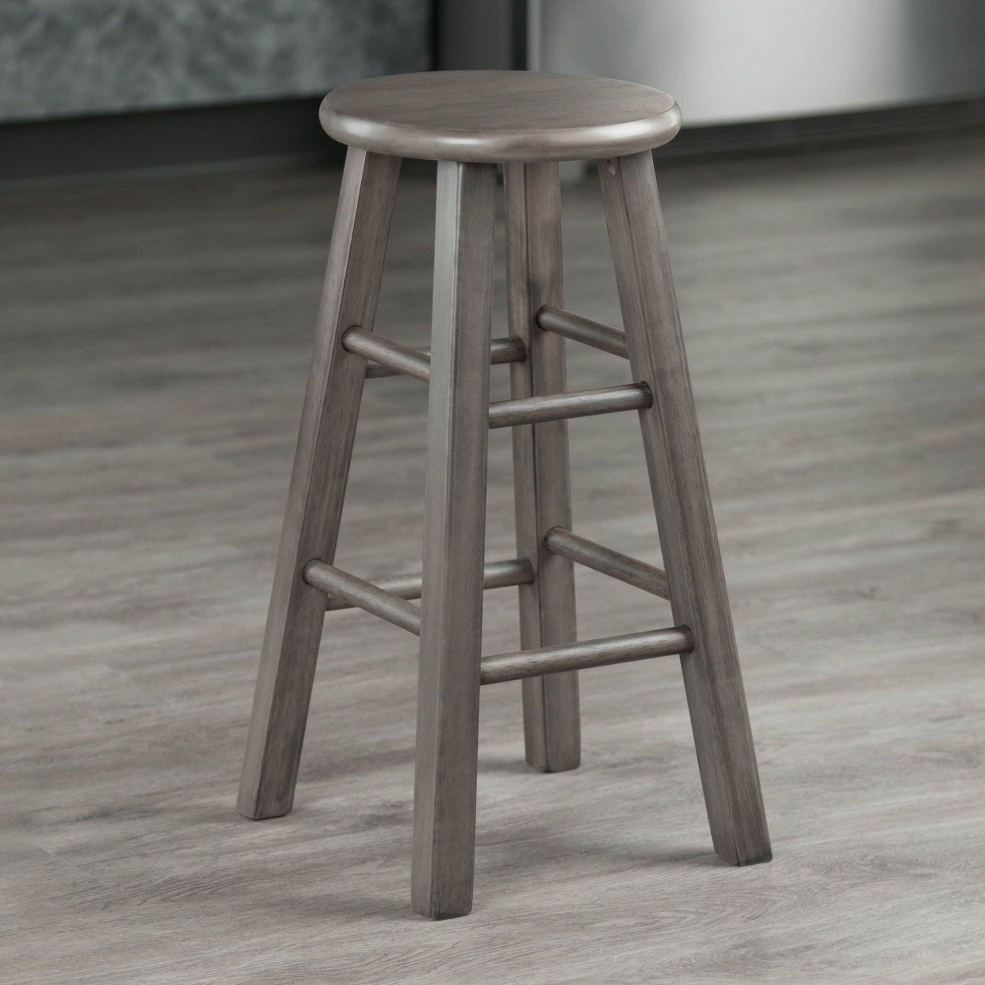 Ivy Square Leg Counter Stool; Rustic Oyster Gray image 2