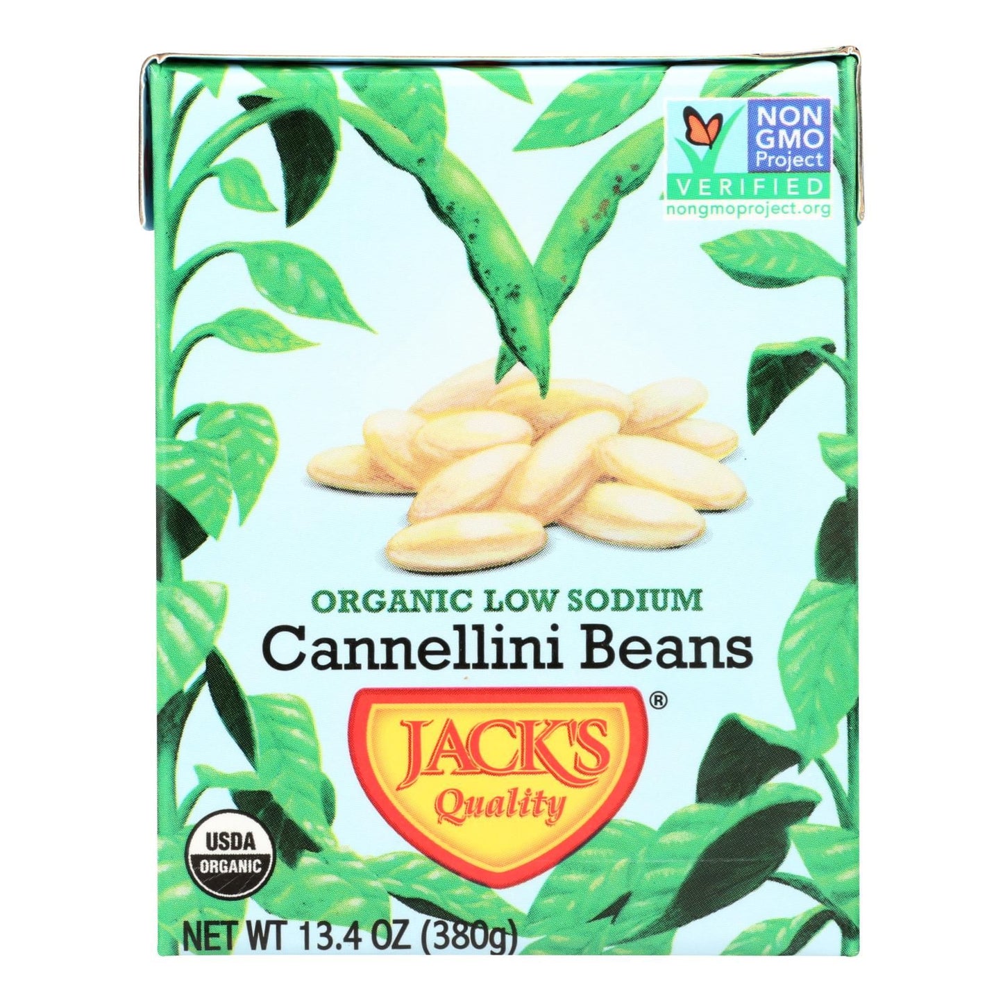 Jack's Quality Organic Cannellini Beans - Low Sodium - Case Of 8 - 13.4 Oz image 1