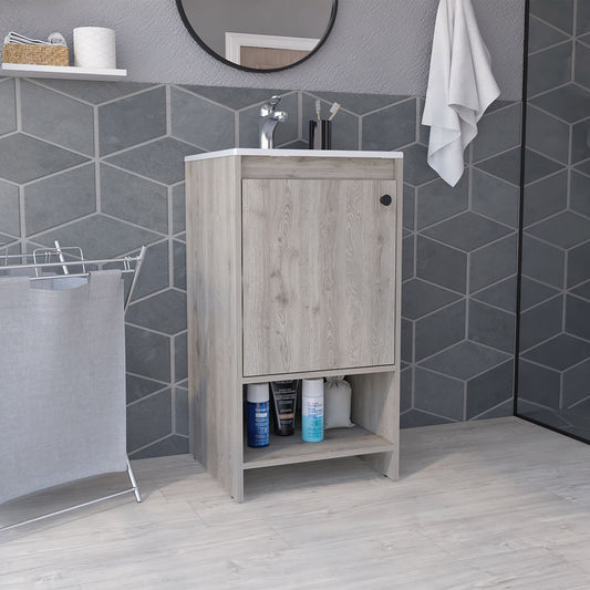 Jane Bathroom Vanity Light Gray - Front View