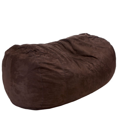 Jasper Traditional 8 Foot Cylindrical Suede Bean Bag, Brown image 2