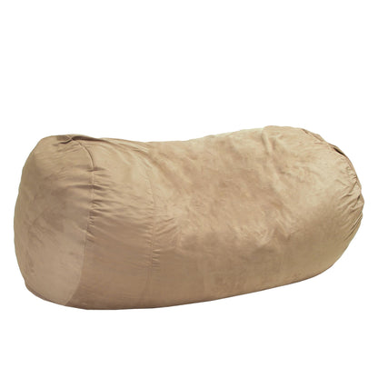 Jasper Traditional 8 Foot Suede Cylindrical Bean Bag, Tuscany image 1