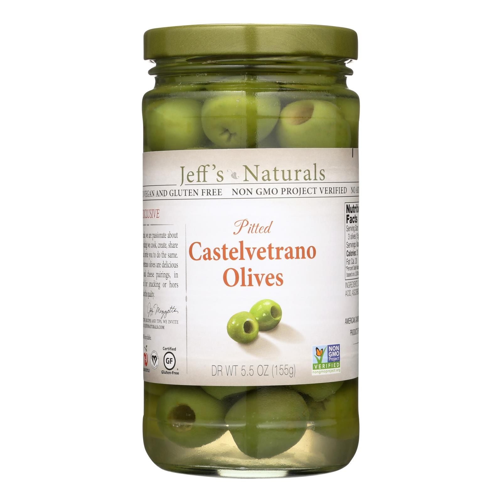 Jeff's Garden - Castelvetrano Olives - Pitted - Case Of 6 - 5.5 Oz. image 1