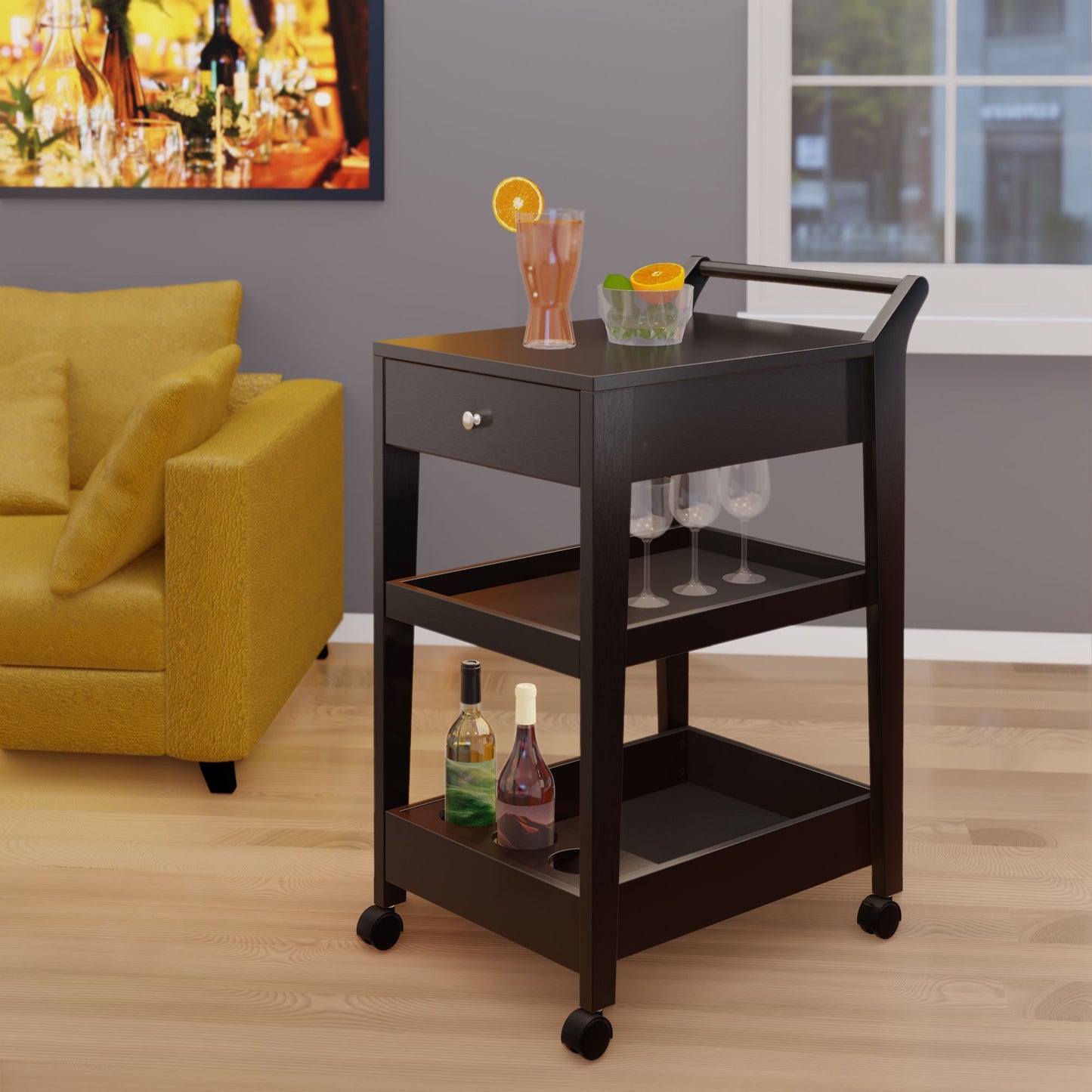 Jeston Entertainment Cart; Espresso image 4