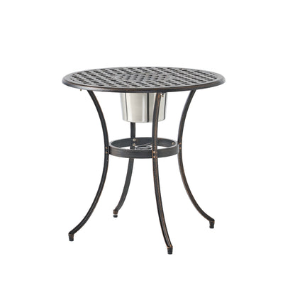 CAMDEN 3PC CAST BISTRO SET W ICE BUCKET image 9