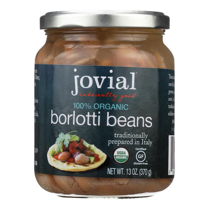 Jovial - 100 Percent Organic Borlotti Beans - Case Of 6 - 13 Oz image 1