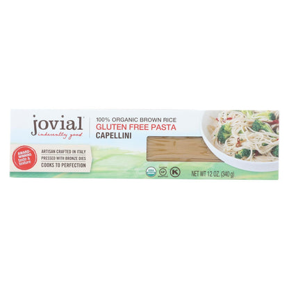 Jovial - Gluten Free Brown Rice Pasta - Capellini - Case Of 12 - 12 Oz. image 1