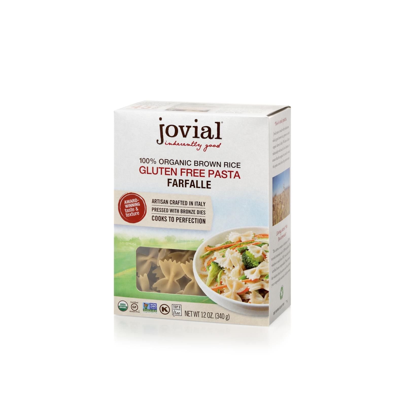 Jovial - Gluten Free Brown Rice Pasta - Farfalle - Case Of 12 - 12 Oz. image 3