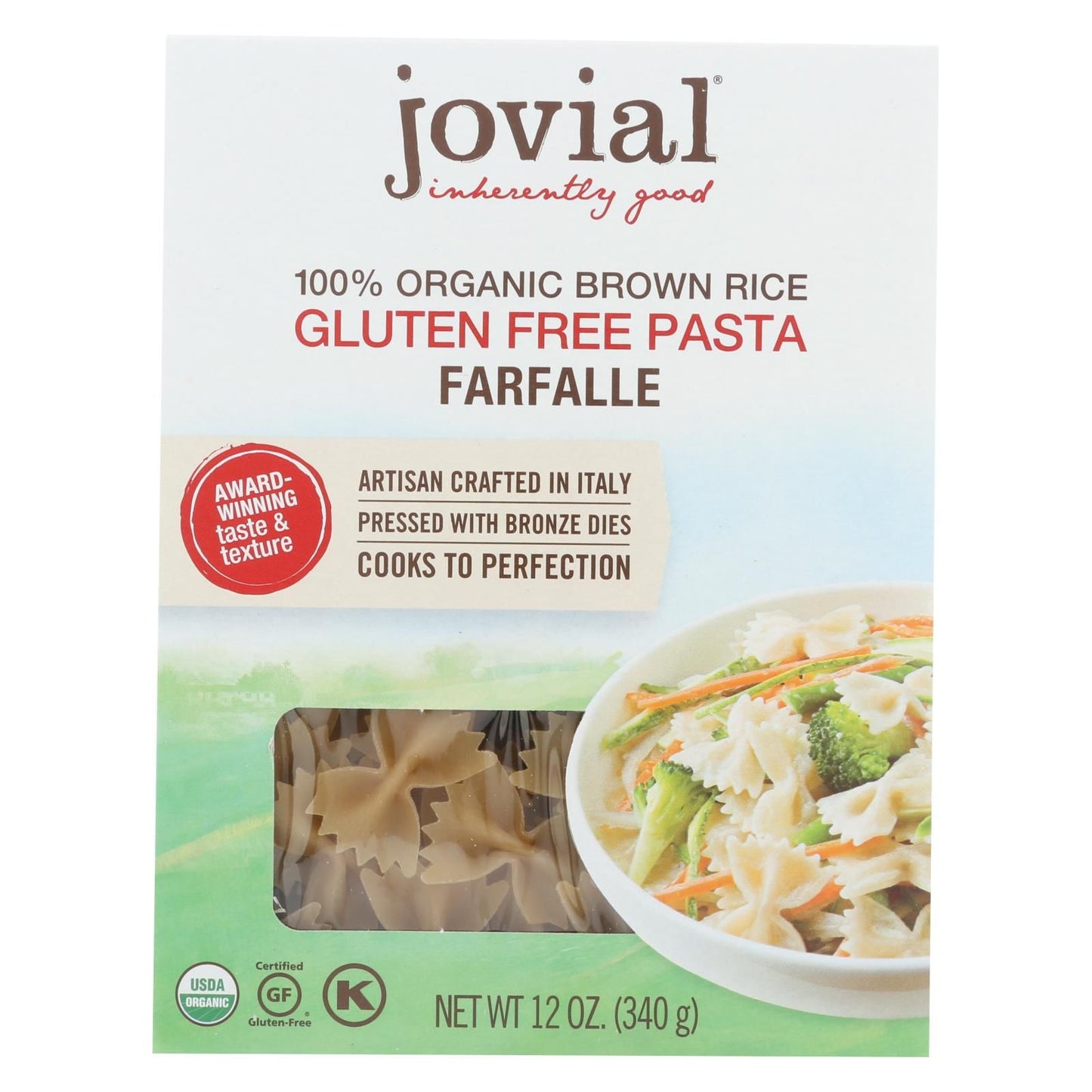 Jovial - Gluten Free Brown Rice Pasta - Farfalle - Case Of 12 - 12 Oz. image 1