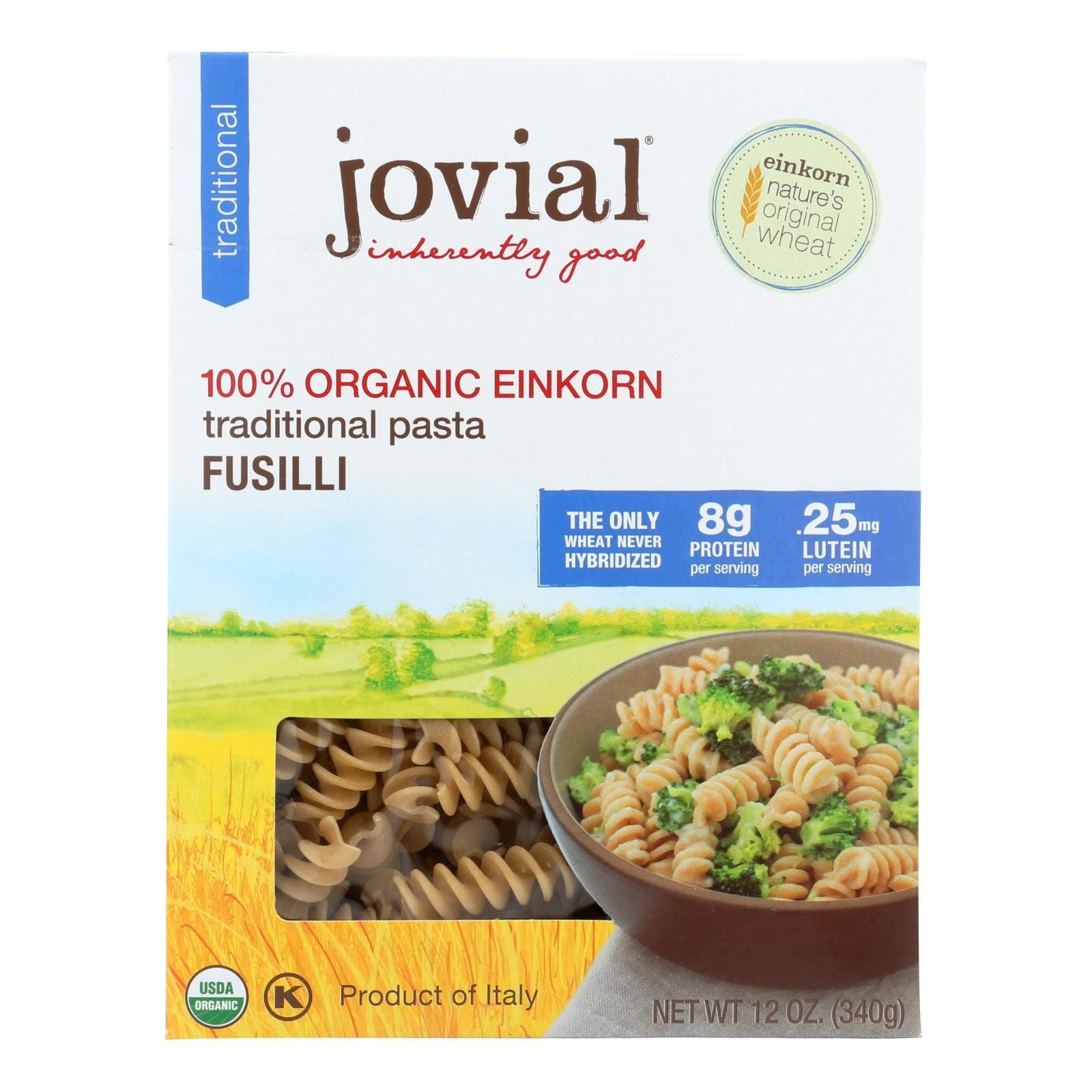 Jovial - Gluten Free Brown Rice Pasta - Fusilli - Case Of 12 - 12 Oz. image 1