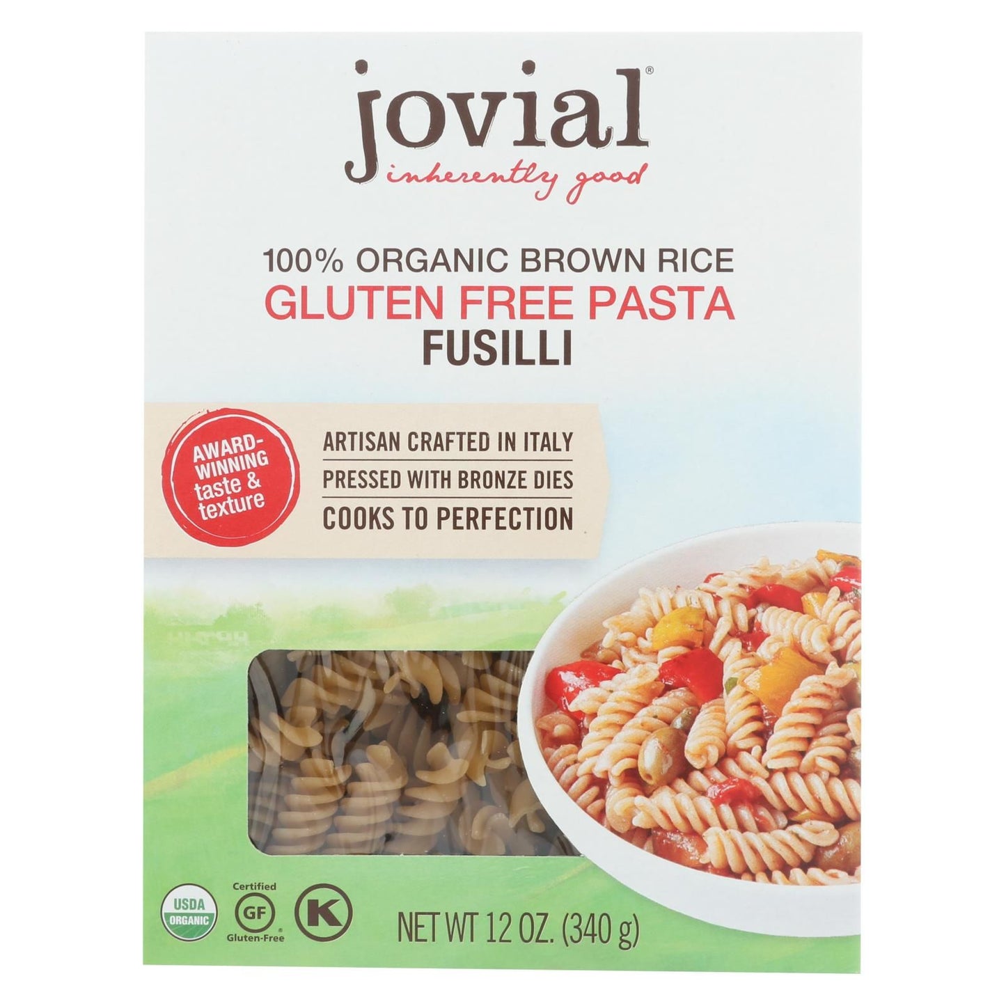 Jovial - Pasta - Organic - Brown Rice - Fusilli - 12 Oz - Case Of 12 image 1