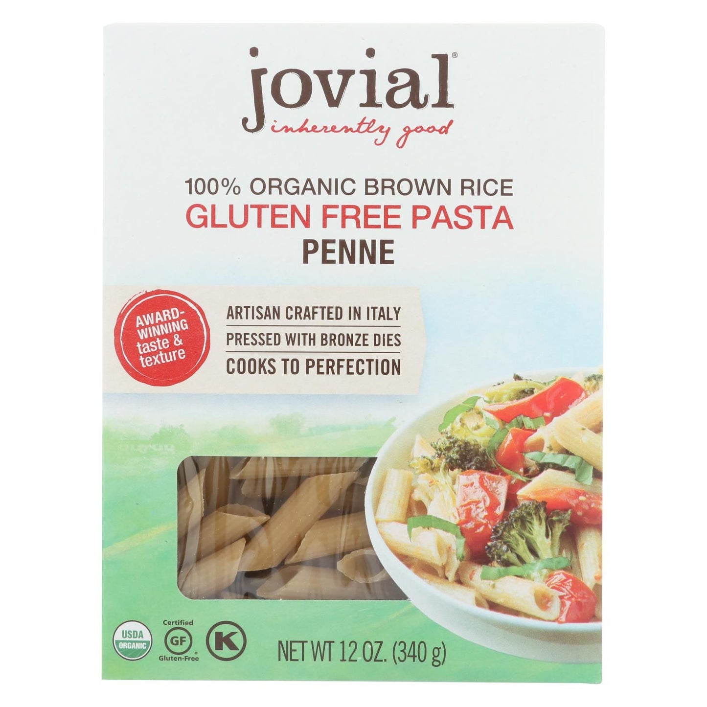 Jovial - Pasta - Organic - Brown Rice - Penne Rigate - 12 Oz - Case Of 12 image 1