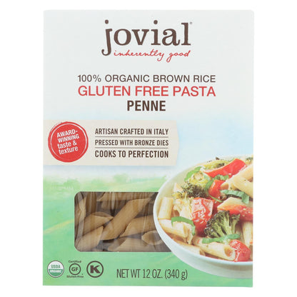 Jovial - Pasta - Organic - Brown Rice - Penne Rigate - 12 Oz - Case Of 12 image 1