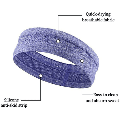 JupiterGear Cardio Sport and Fitness Sweat-Wicking Headband image 3