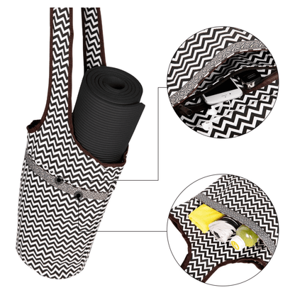 JupiterGear Yoga Mat Carrying Tote Bag with Large Pockets image 9