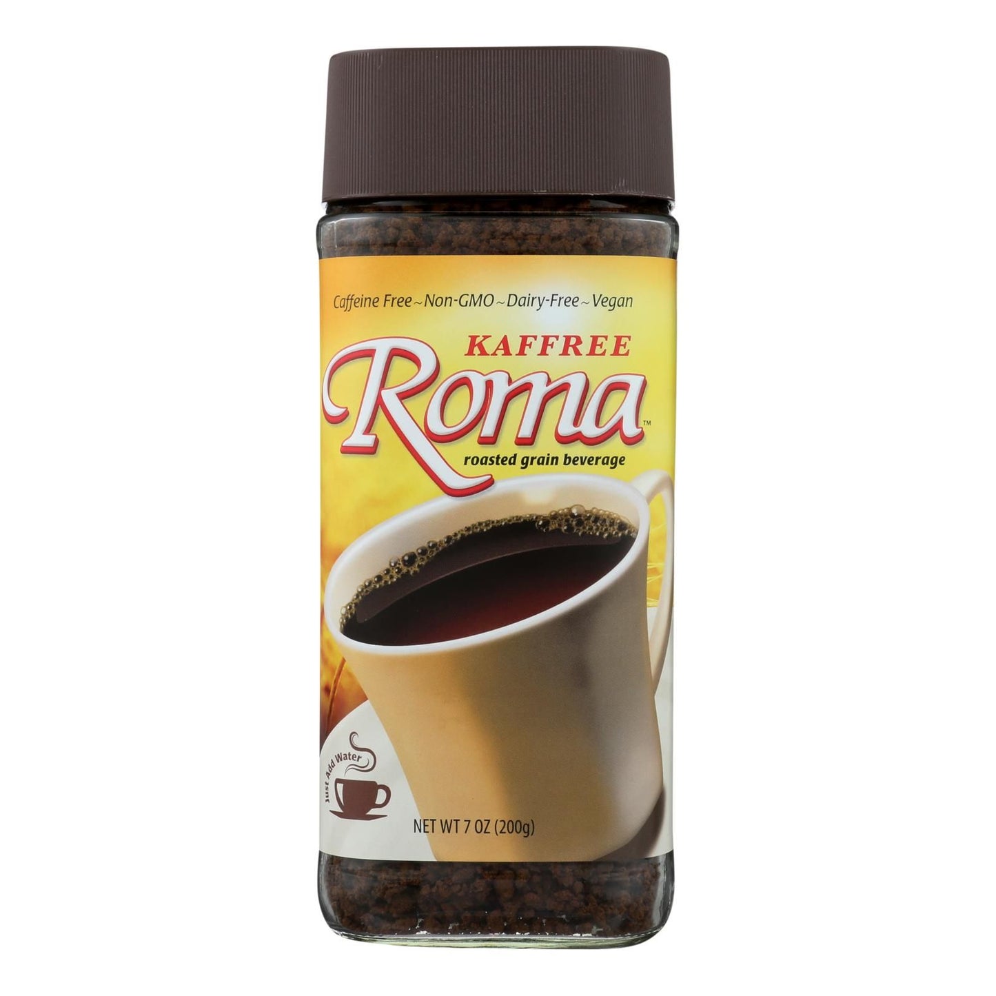 Kaffree Instant Roasted Grain Beverage - Roma - Case Of 6 - 7 Oz. image 1