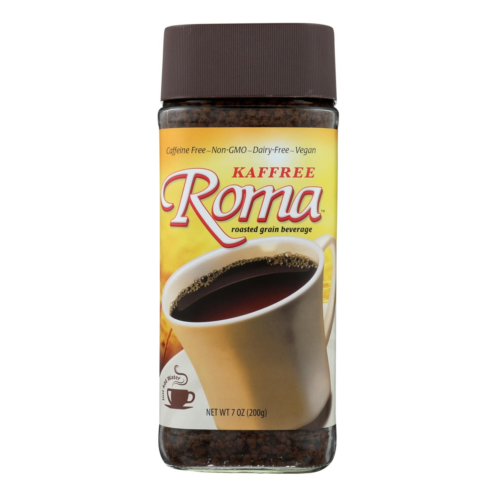 Kaffree Instant Roasted Grain Beverage - Roma - Case Of 6 - 7 Oz. image 1