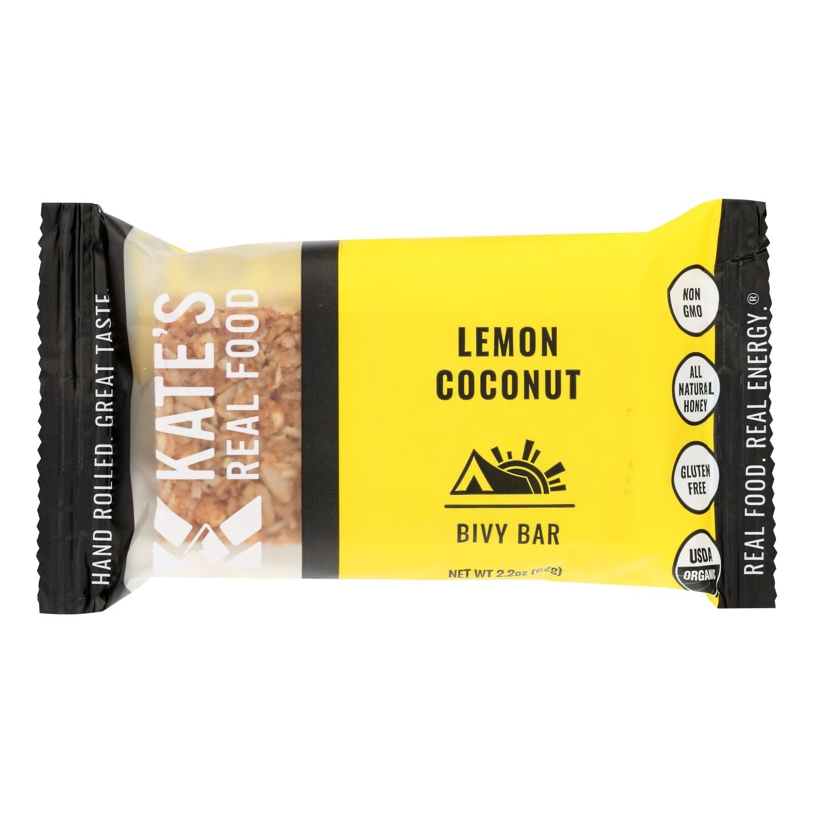 Kate's Real Food - Bar Organic Bivy Lemon Coconut - Case Of 12 - 2.2 Oz image 1