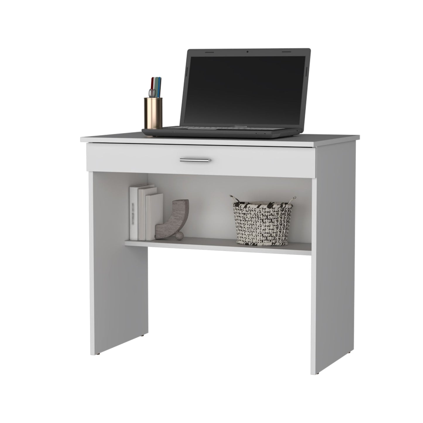 Kaylor Storage Desk, Modern Design with Drawer and Shelf image 6