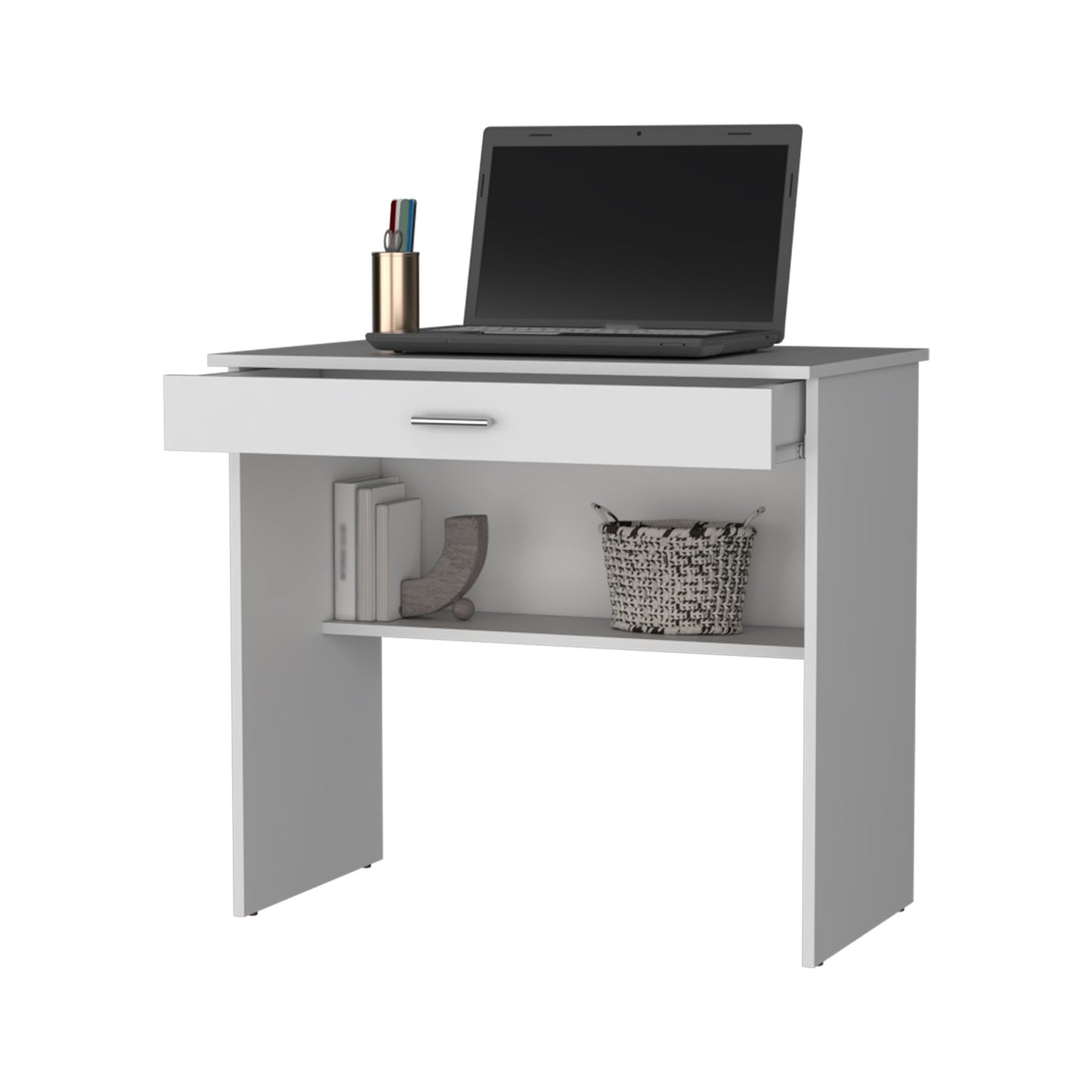 Kaylor Storage Desk, Modern Design with Drawer and Shelf image 5