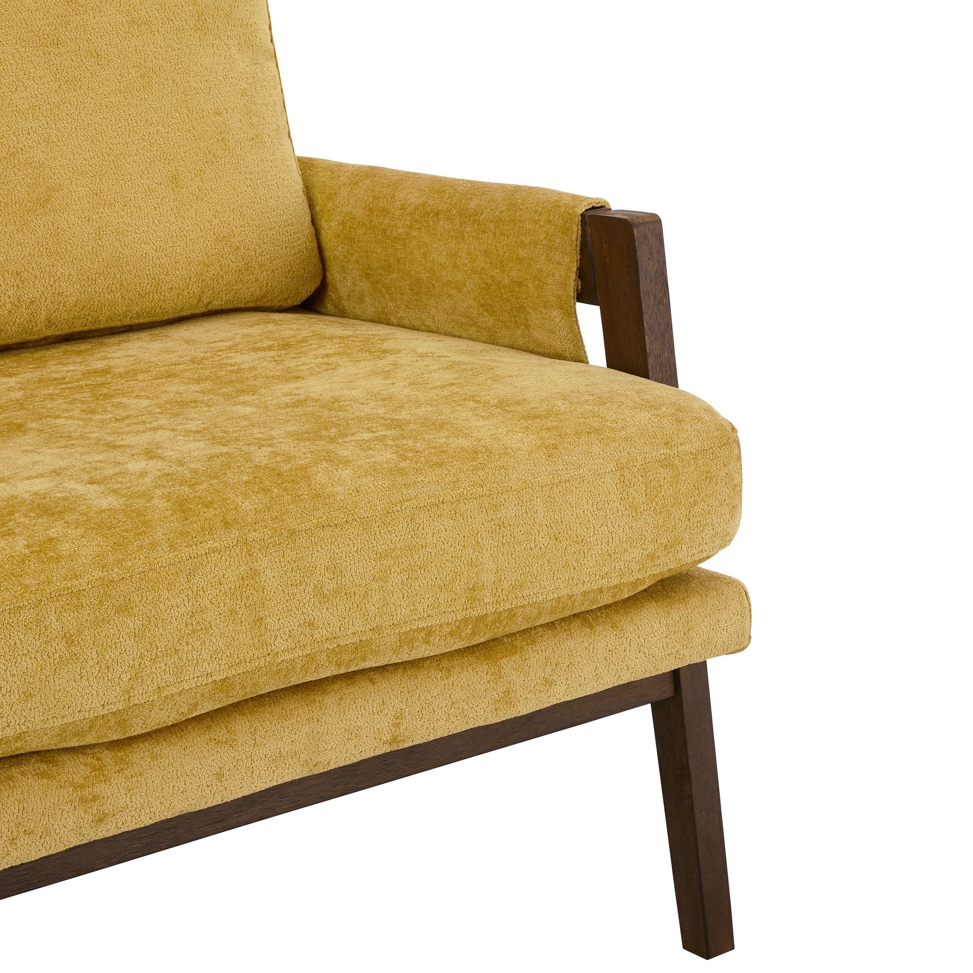 Kelly Mid-Century Modern Velvet Accent Armchair, Yellow image 5