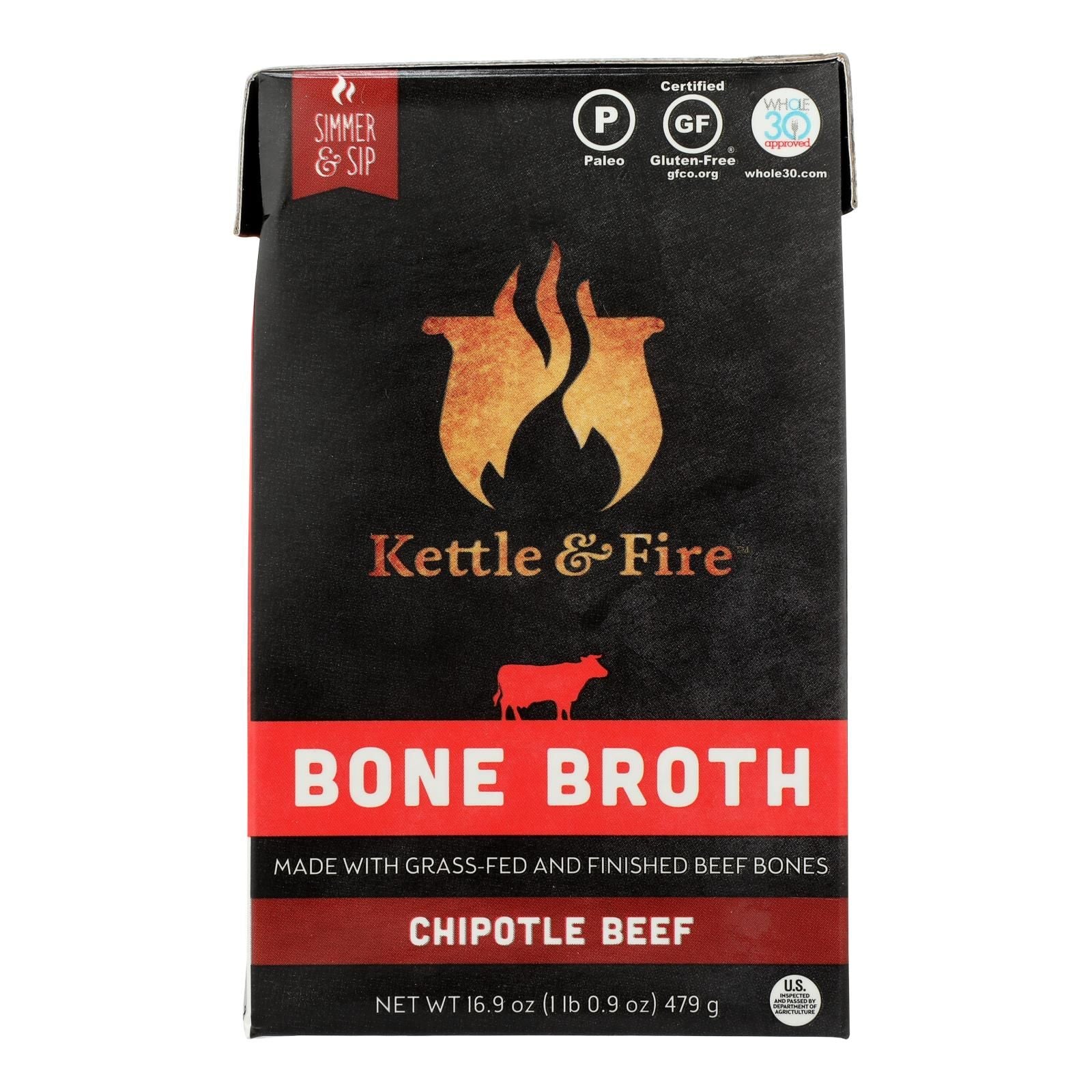 Kettle And Fire - Bone Broth Chipotle Beef - Case Of 6 - 16.9 Oz image 3