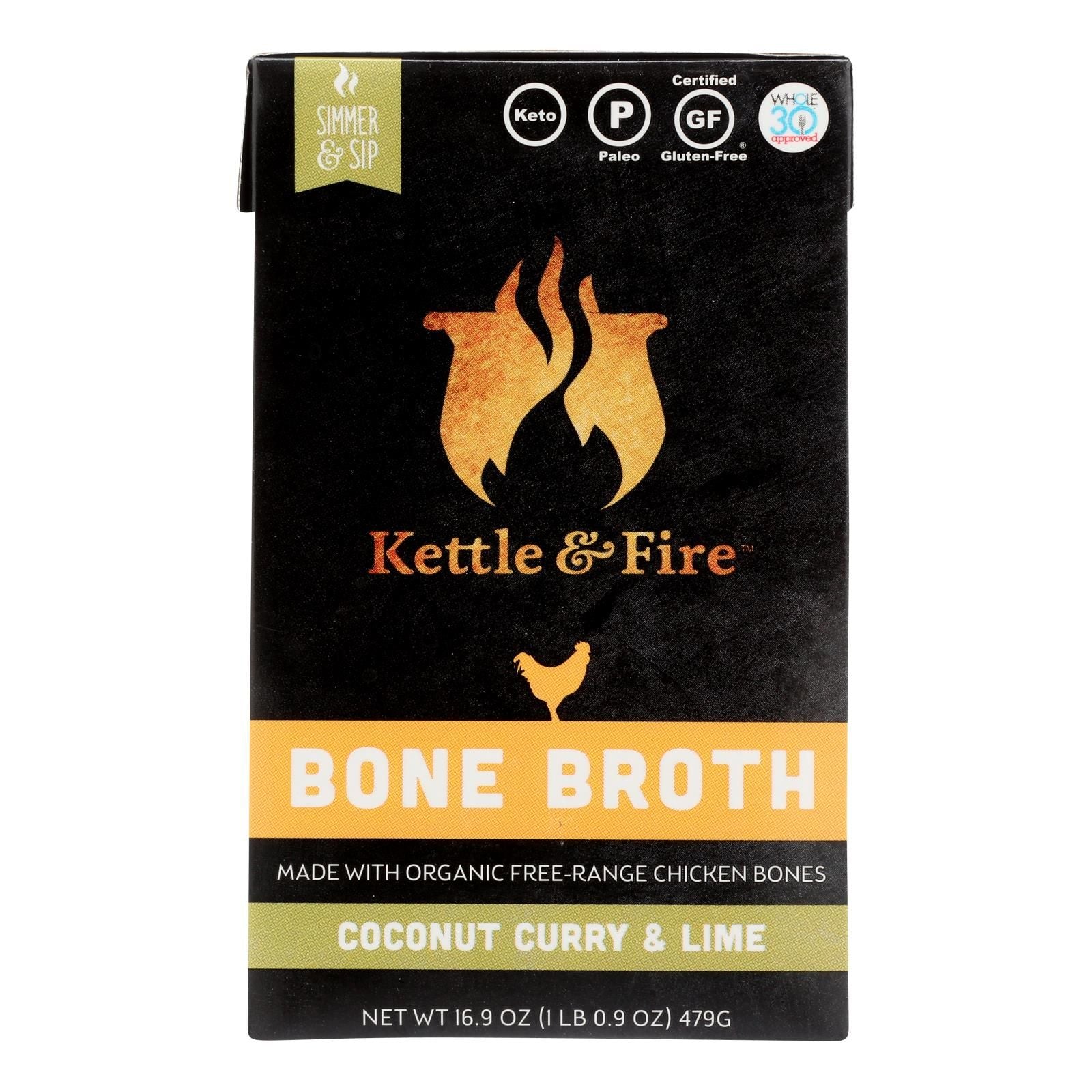 Kettle And Fire - Bone Broth Cnutcury/lime - Case Of 6 - 16.9 Oz image 1