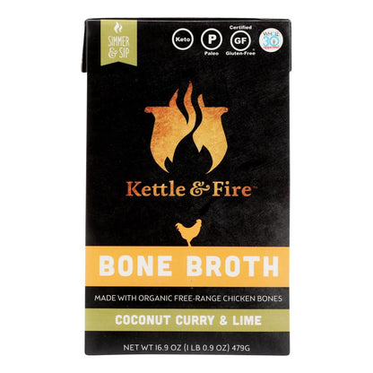 Kettle And Fire - Bone Broth Cnutcury/lime - Case Of 6 - 16.9 Oz image 1