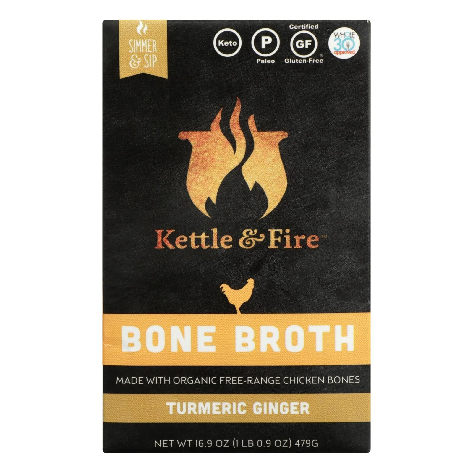 Kettle And Fire - Bone Broth Trmc Ginger Chicken - Case Of 6 - 16.9 Oz image 1