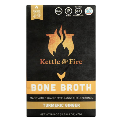 Kettle And Fire - Bone Broth Trmc Ginger Chicken - Case Of 6 - 16.9 Oz image 1