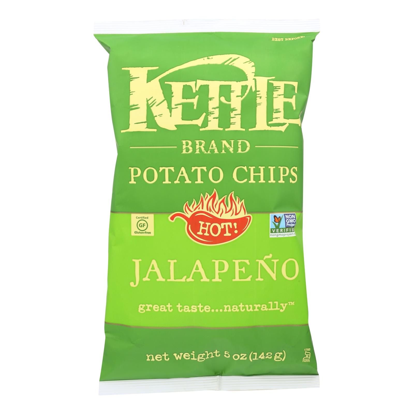 Kettle Brand Potato Chips - Jalapeno - Case Of 15 - 5 Oz. image 1