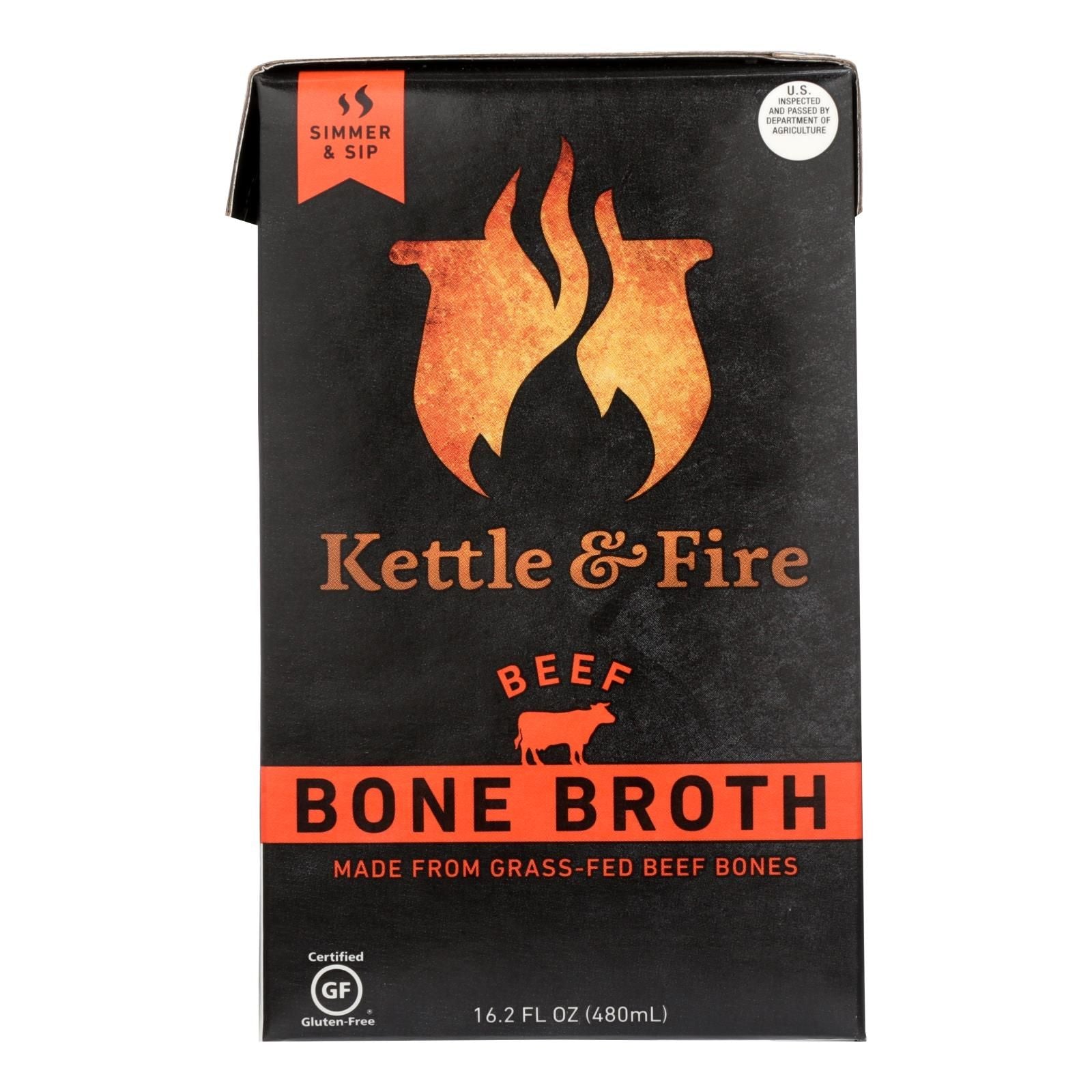 Kettle & Fire Beef Bone Broth - Case Of 6 - 16.9 Oz image 1