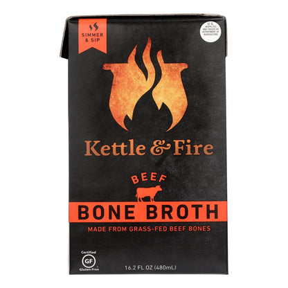 Kettle & Fire Beef Bone Broth - Case Of 6 - 16.9 Oz image 1