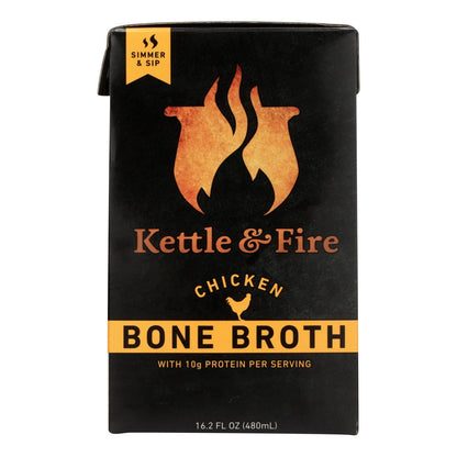 Kettle & Fire Chicken Bone Broth - Case Of 6 - 16.9 Oz image 1