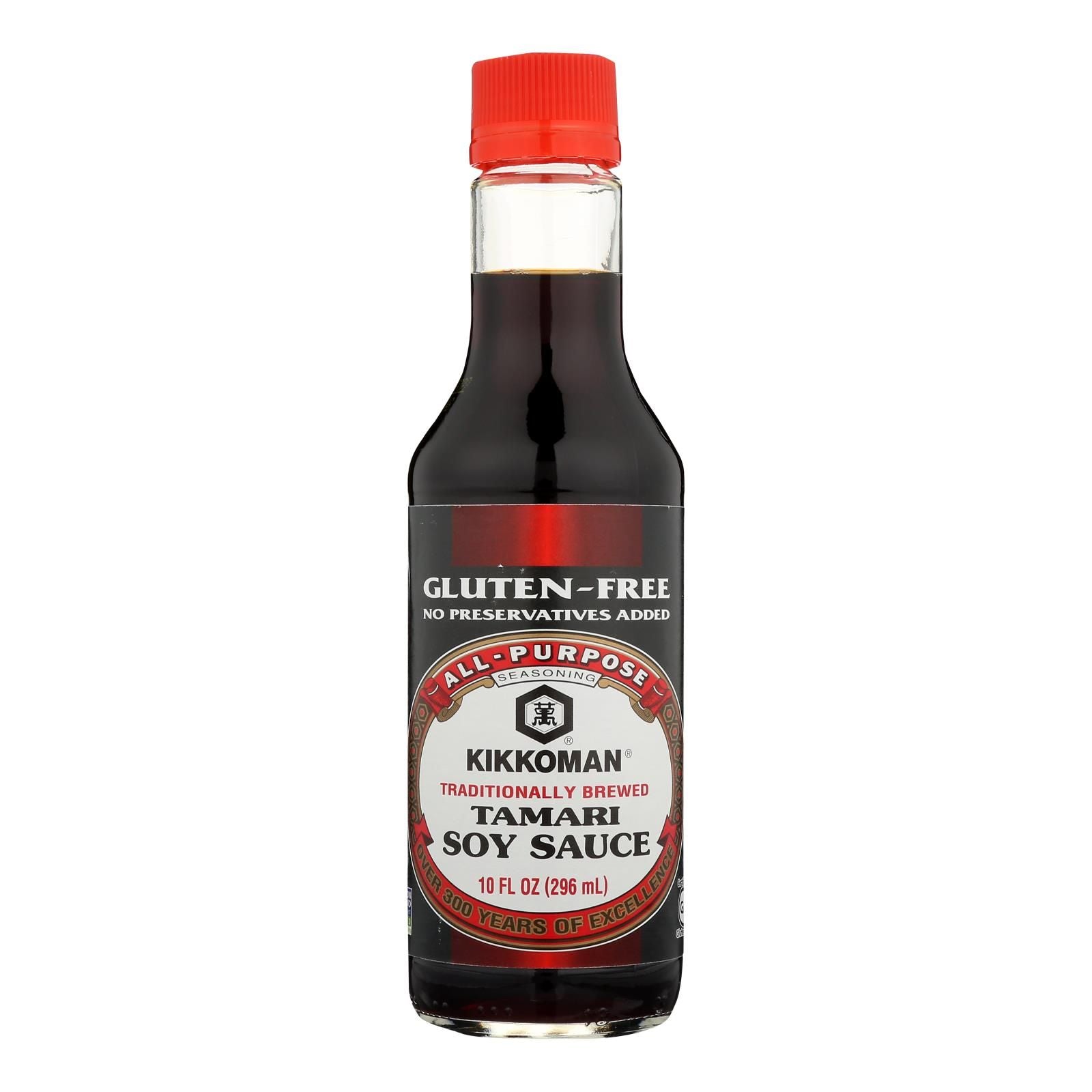 Kikkoman Tamari Soy Sauce - Naturally Brewed - Case Of 6 - 10 Fl Oz image 1