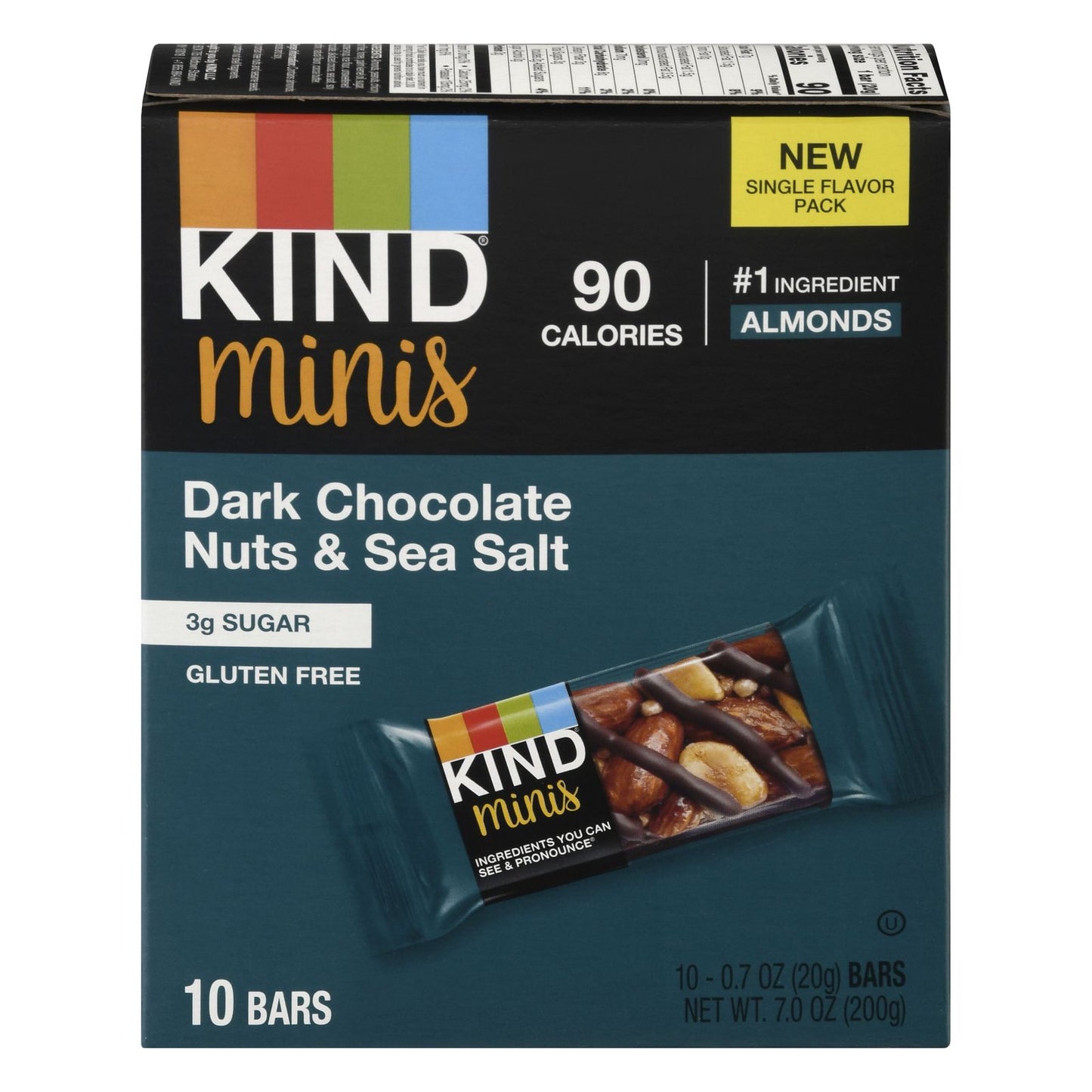 Kind - Bar Mini Dark Chocolate Nut Sea Salt - Case Of 8-10/.7 Oz image 1