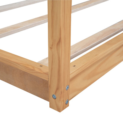 King Size Canopy Platform Bed with Support Legs, Natural image 13