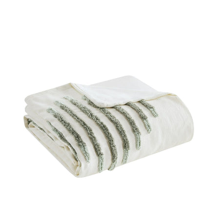 King/Cal King 3 Piece Cotton Blend Chenille Duvet Cover Set image 5