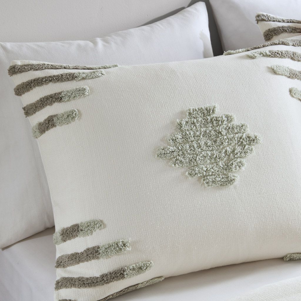 King/Cal King 3 Piece Cotton Blend Chenille Duvet Cover Set image 15