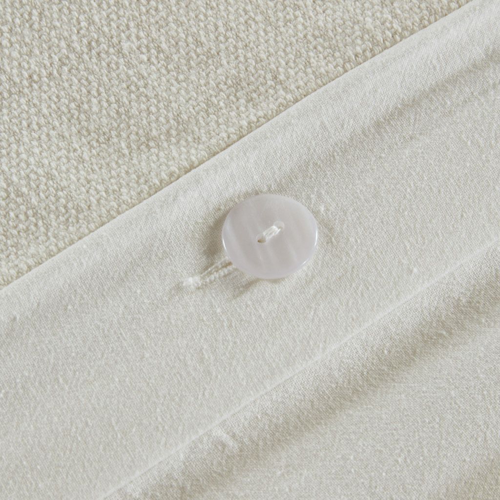 King/Cal King 3 Piece Cotton Blend Chenille Duvet Cover Set image 17