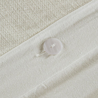 King/Cal King 3 Piece Cotton Blend Chenille Duvet Cover Set image 17